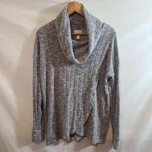 a.glow Maternity Cowlneck Gray Top